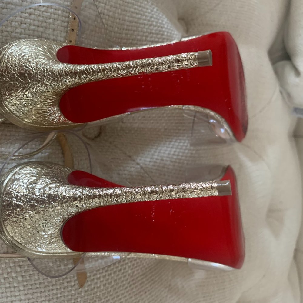 Metallic PVC Nosy Spikes 100 Pumps - Picture 3 of 4